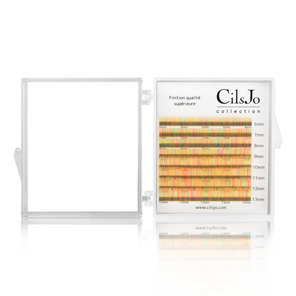 Extensions de cils multicolors néon