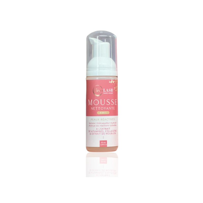 Mousse nettoyante extensions de cils