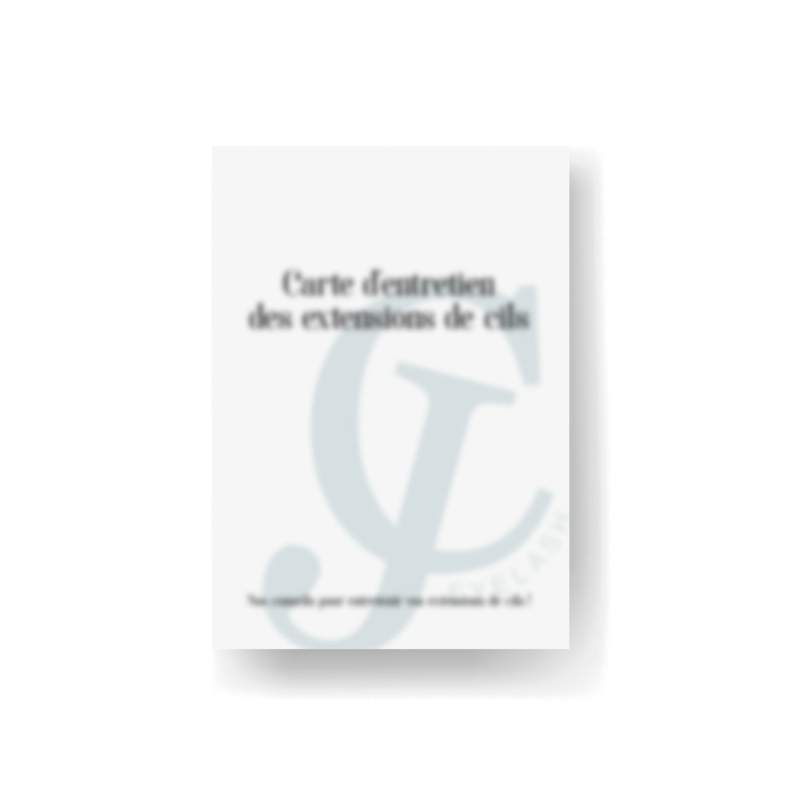 carte entretien des extensions de cils à télécharger