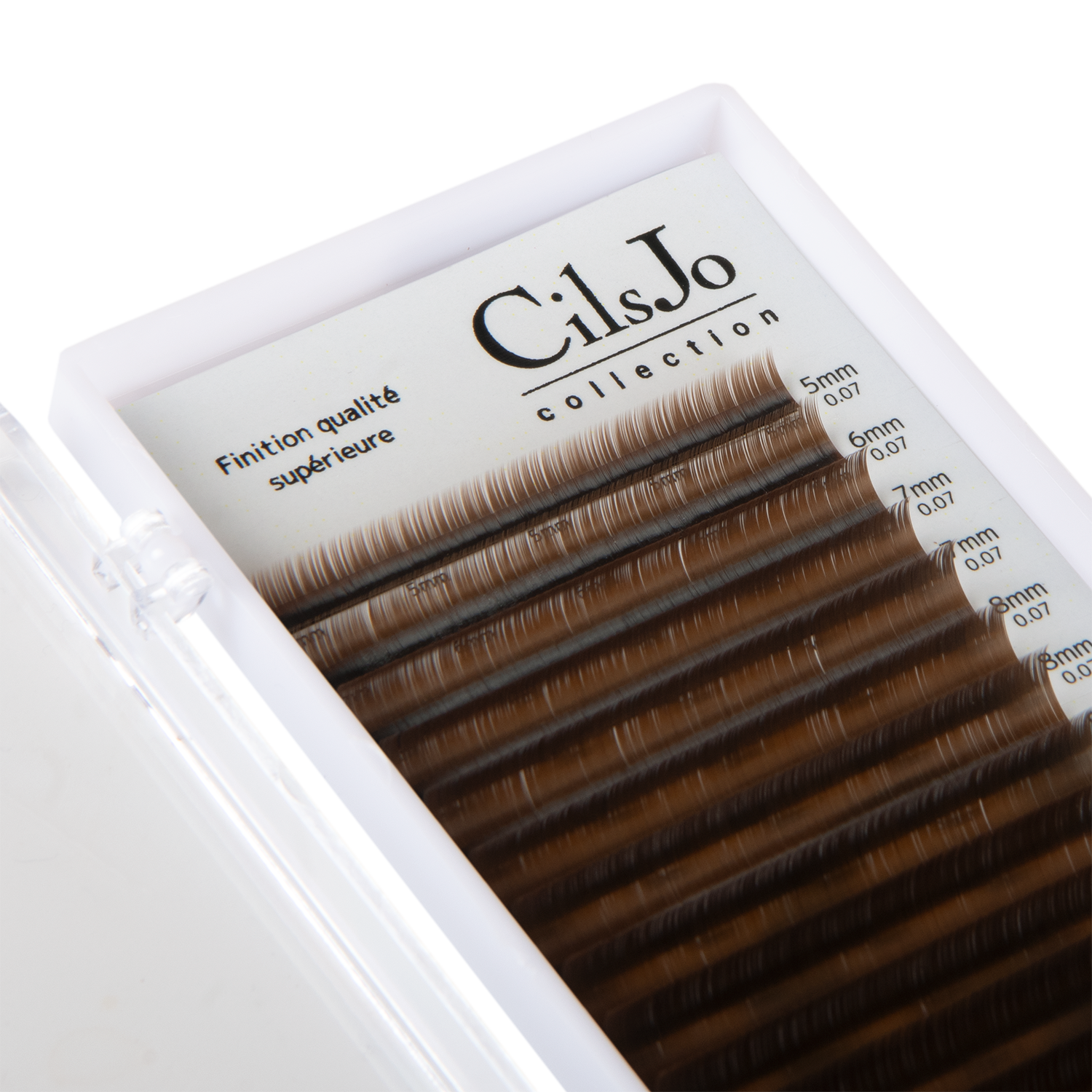 extensions de cils nuance de brun pecan 2