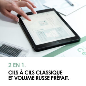 Formation extensions de cils - classique et volume russe préfaits