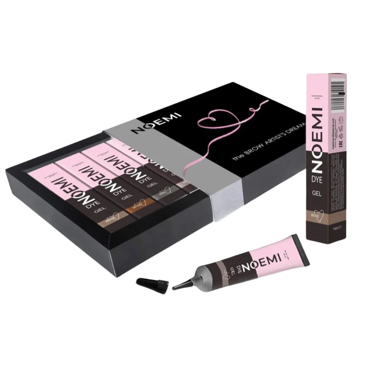 ⠀Kit 5 Teintures Hybrides Gel Noémi Professional – Cils & Sourcils – Image 1